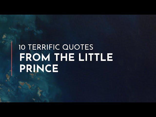 10 terrific Quotes from The Little Prince / Quotes for inspiration / Beauty Quotes