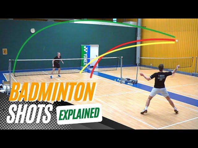 The 11 Basic Shots in Badminton from different angles