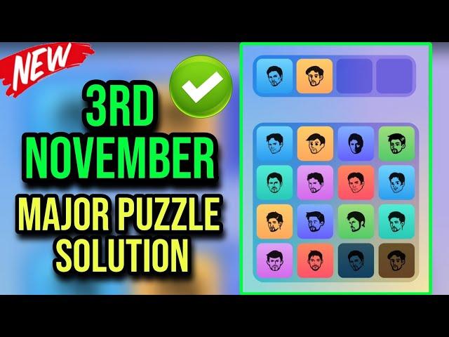 3 November Major puzzle durov Solved Today |Major Daily combo card 3 November |Major Puzzle Solution