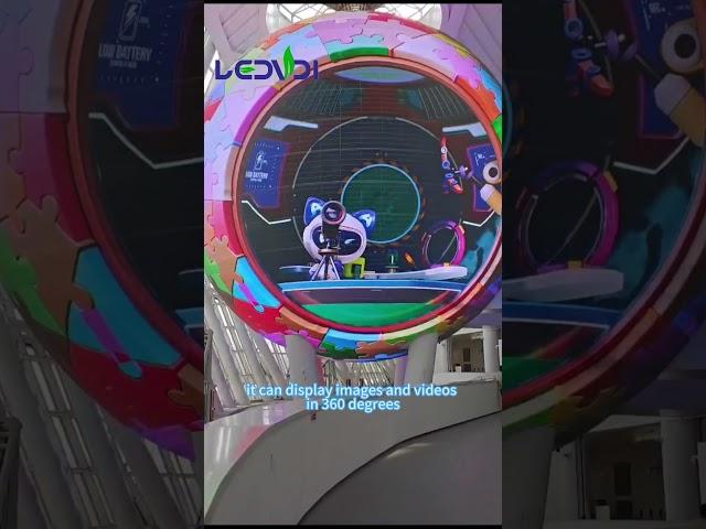 Spherical led display screen #advertising #ledsign #ledscreen #ledpanel #exhibition #leddisplay
