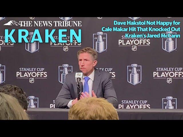 Dave Hakstol Not Happy for Colorado Avalanche's Cale Makar Hit That KOd Kraken's Jared McCann