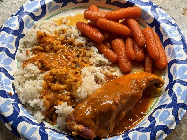 Quick & Easy Chicken In Tikka Masala Sauce, Rice, And Glazed Carrots