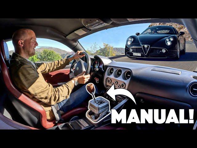 Driving A MANUAL Alfa Romeo 8C!