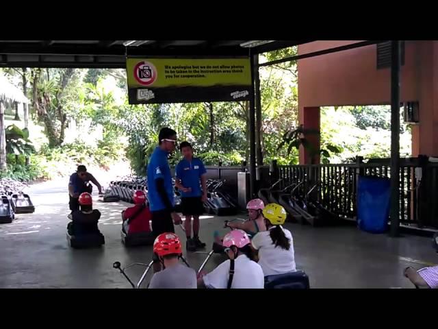 Playing a ride in Sentosa - Singapore - Feb 2012