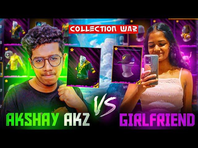 Akshay Akz Vs Girlfriend  Rarest Collection Versus  Free Fire Best Collection In Kerala