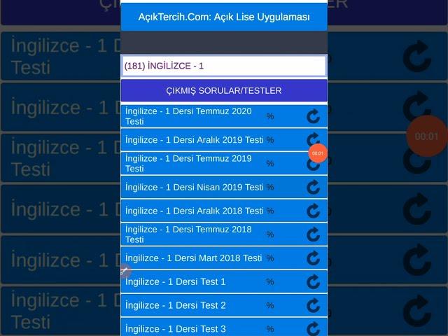 Açık Lise İngilizce 1 Nisan 2019 çıkmış soruların çözümleri