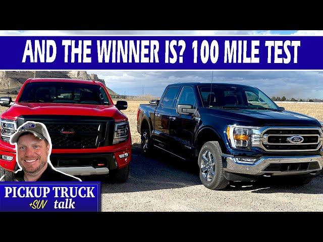 Real world test! 2021 Ford F-150 Hybrid vs Nissan Titan 5.6L V8