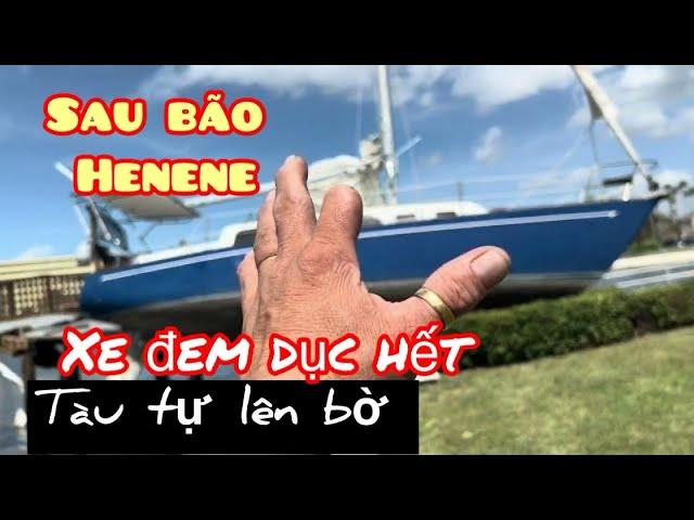 Sau cơn bão xe bị ngập nước biển bị thiệt hại hàng ngàn chiếc xe  cả thành phố sống trong bóng tối