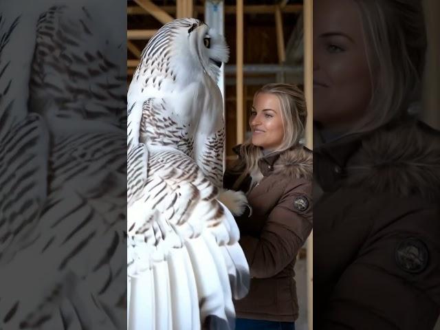 The Perfect King owl white and gray #animals #shorts
