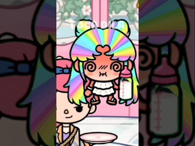 My sister hates me because my hair is rainbow   #tocaboca #tocalifeworld #fyp #shorts