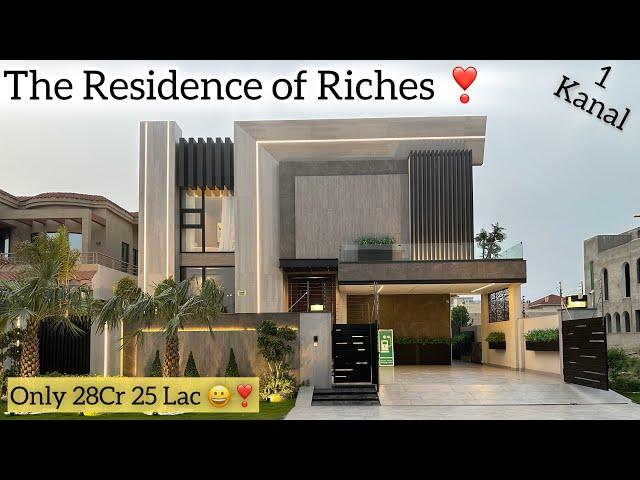 1 Kanal Most Luxurious Fully Furnished House With Full Basement in Hot Location Of DHA Lahore