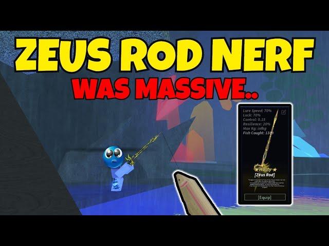 Zeus rod got a *MASSIVE* NERF... | Roblox Fisch