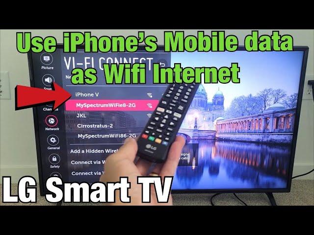 LG Smart TV: How to Use iPhone's Mobile Data as Wifi Internet