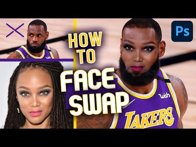 How to FACE SWAP in Photoshop CC Tutorial | EASY - Change Faces in Photos