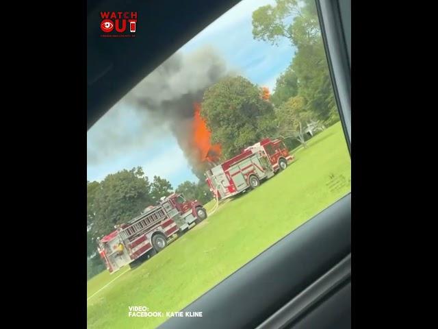 Mansion burns to the ground in Lumber Bridge North Carolina (hwy 71)