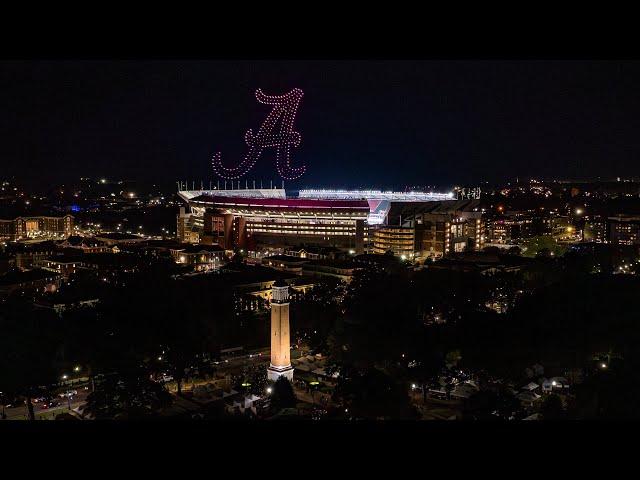 UA Ushers in 'New Era' with First Ever Drone Light Show | The University of Alabama