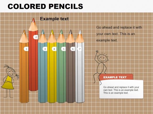 Colored Pencils PowerPoint shapes Presentation Templates - ImagineLayout