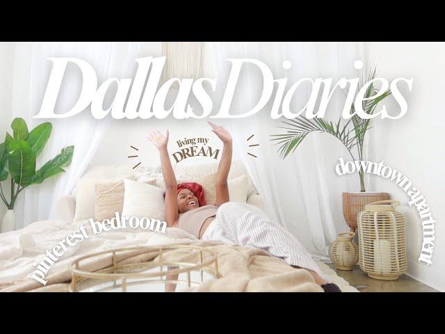 DallasDiaries Ep.1: Moved Into My DREAM Apartment · Pinterest Bedroom Transformation · THANK U GOD!