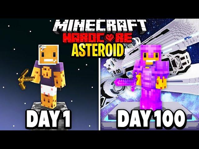 I Survived 100 Days on ONE ASTEROID in Hardcore Minecraft... Here's What Happened