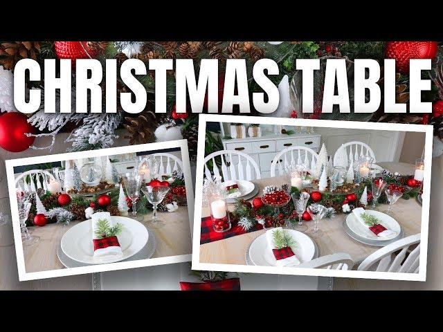 Christmas Table Decoration Ideas  How to Decorate your Christmas Table Dollar Tree