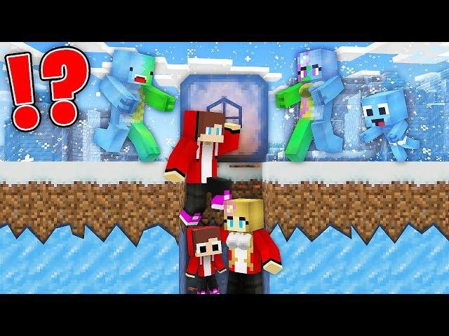 COLD WINTER APOCALYPSE vs JJ and Mikey Family Doomsday Bunker in Minecraft - Maizen