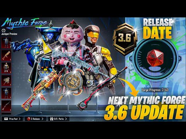 Mythic Forge New Changes | Rare Mythic Coming | 3.6 Update Upgradable Skins |PUBGM