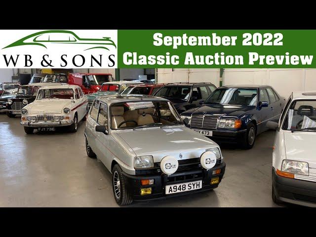 WB & Sons September 2022 Classic Car Auction Preview - Hot Hatches, 80s Heroes, RARE Lotus!