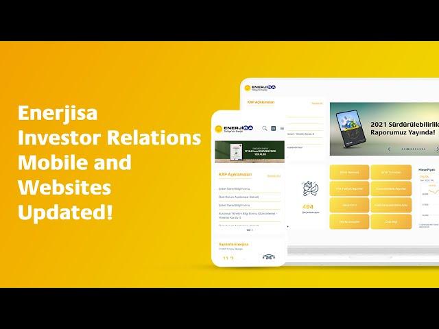 Enerjisa Investor Relations Mobile and Websites Updated!