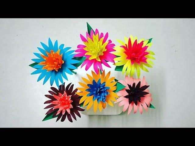 Very Easy & Beautiful Paper Flower| Paper craft| DIY Flowers| 3D Flowers| Home decorating flower