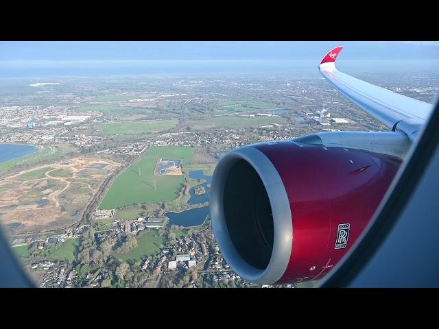 ENGINE ROAR! Virgin Atlantic A350-1000 takeoff from London Heathrow