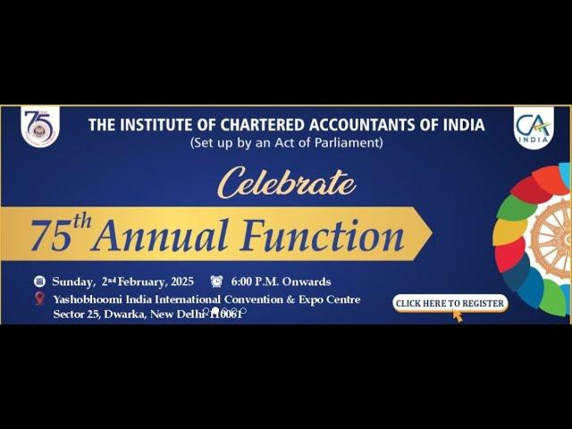 75th Annual Function Celebrations of ICAI