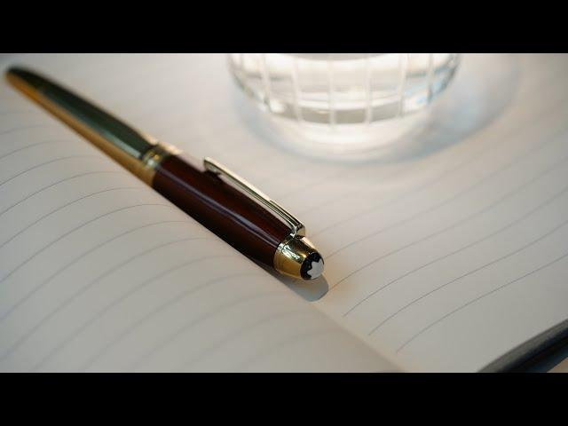 Fountain Pen Writing BGM [no commentary] - Montblanc 146 Gold Citrine