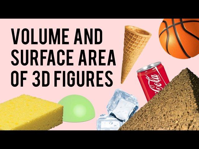 Volume and surface area of 3 Dimentional figures - stop motion