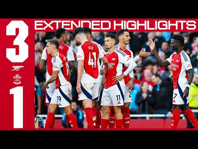 HAVERTZ, SAKA & MARTINELLI GOALS ️ | EXTENDED HIGHLIGHTS | Arsenal vs Southampton (3-1) | PL