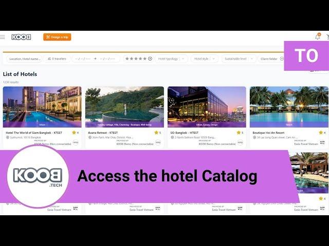 TO - How do you access the Hotel Catalog?