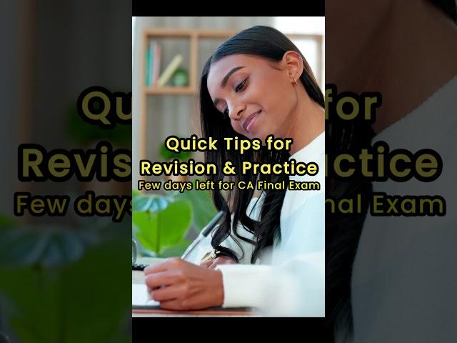 CA Final Exam Countdown: Quick Revision Tips for Success! #mittalcommerceclasses #cacoaching