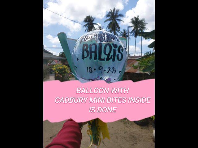 Diy Bobo Balloon with Cadbury Mini Bites Inside #shorts
