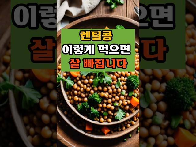 렌틸콩 이렇게 먹으면 살 빠집니다#건강지식#당뇨관리#혈관관리#치매예방#50대#건강식#렌틸콩#다이어트