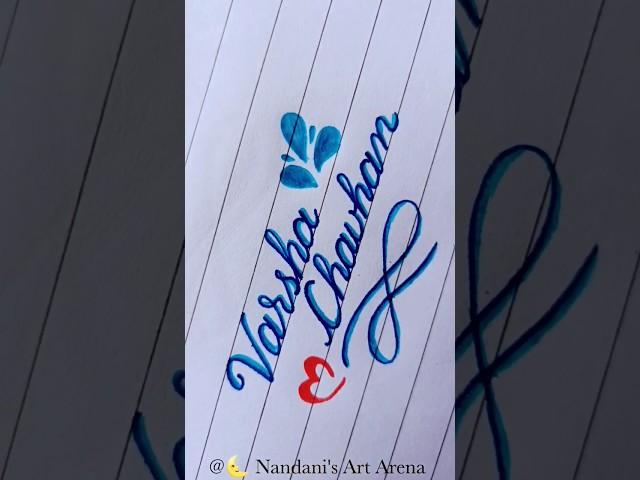 Varsha Chauhan Name Art #shorts #ytshorts