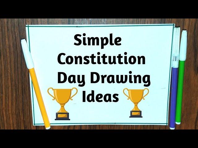 Indian Constitution Day Poster | National Law Day Drawing | Constitution Day | Samvidhan Diwas Chart