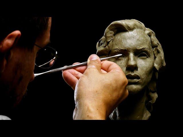 Sculpting A Female Portrait In Clay