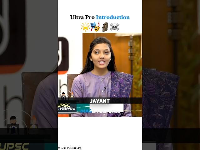 What an Amazing Introduction ️| Srushti Jayant Deshmukh | UPSC Topper