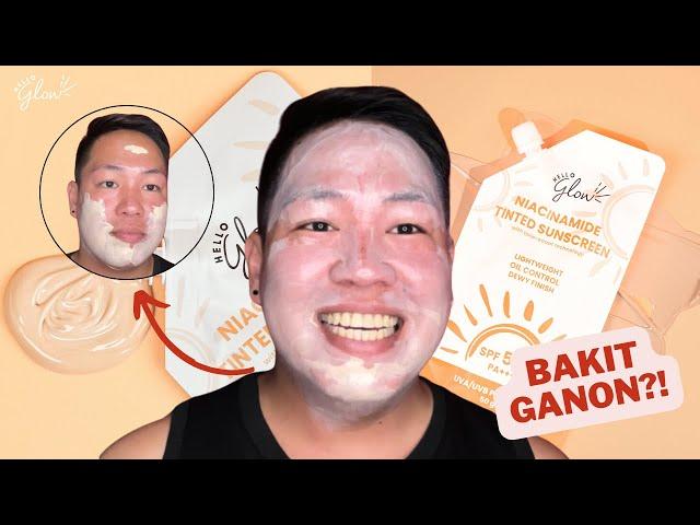 HELLO GLOW NIACINAMIDE TINTED SUNSCREEN REVIEW - GRABE NAMAN ANG EFFECT SA SKIN!!