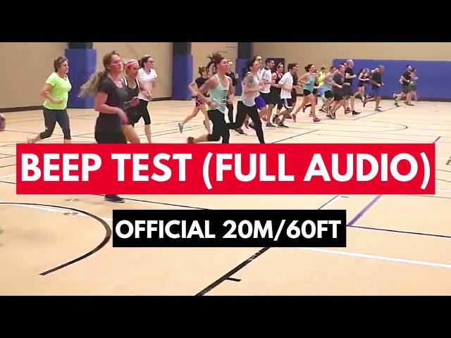 BEEP TEST FULL AUDIO (20m/60ft) : How to do the Beep Test (Instructions in Description)