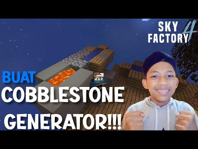 BUAT COBBLESTONE GENERATOR DI SKY FACTORY!! | Sky Factory 4 Indonesia #3