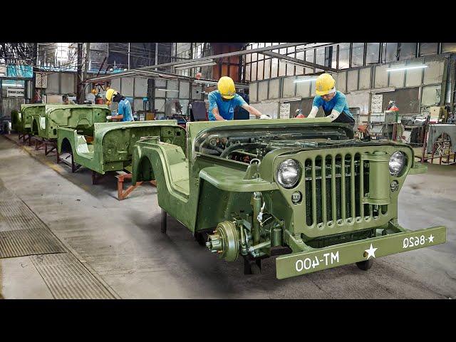 Inside Local Factory Building Jeep Vehicle Body by Hands