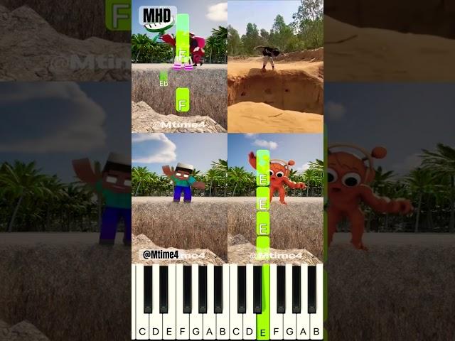 JJ Sister & Herobrine & Oren Fell Frol The Desert @Mtime4 - Piano Tutorial