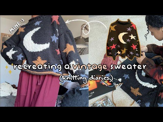 knitting diaries ️| recreating a vintage sweater & enjoying winter days ~