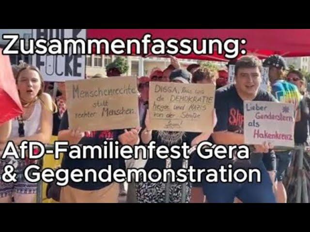 "AfD Familienfest" Gera & Gegendemo Zusammenfassung 16.08.24