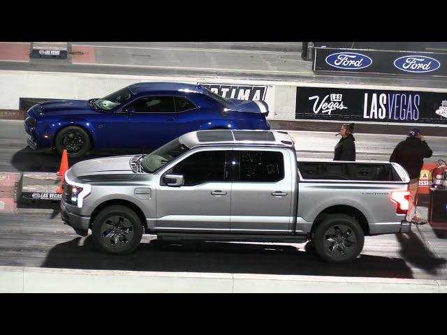 Electric F-150 Lightning vs Hellcat